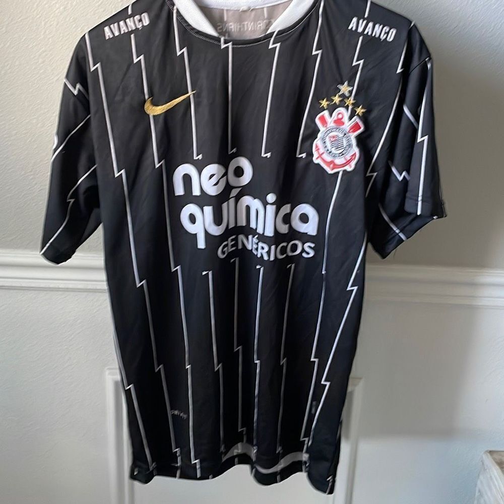 Corinthians Soccer Jersey Black Retro Soccer Jersey Nike